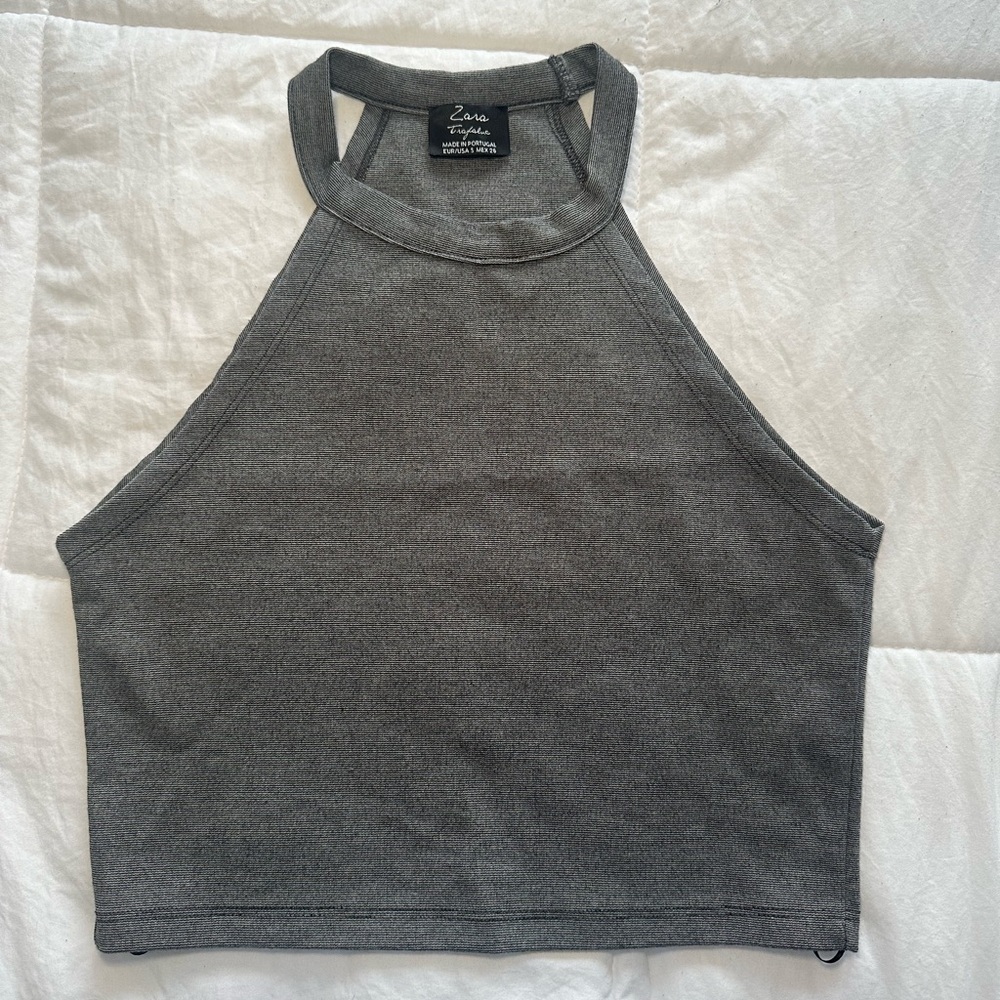 Vintage Zara Mockneck Crop Top